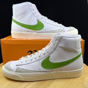 Men's Nike Blazer Mid 77 Vintage White/Chlorophyll-Black-Sail BQ6806 116 Sz 10.5